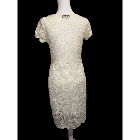 CI SONO by Cavallini GUC | White Lace Sheath Dress size L - Picture 4 of 7